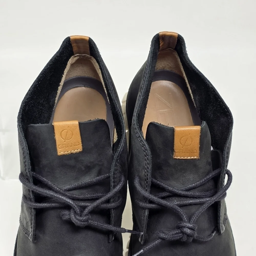 Cole Haan Zerogrand Chukka Boots Men's Size 9.5 Black Leather Ankle C22148